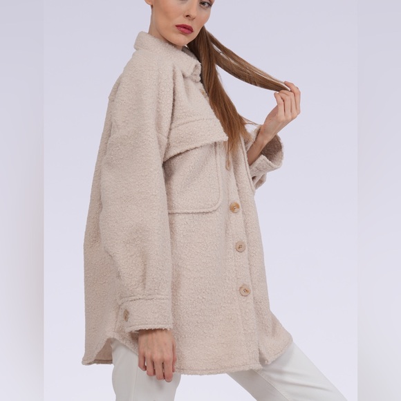 Minark Fuzzy Fleece Sherpa For Women / Jackets Coats For Women - Picture 3 of 6